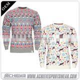 Mens Latest Design Custom Made Sublimation Sweaters With Flower thumbnail-2