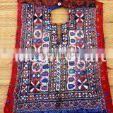 Indian Traditional Kutch Patches-Vintage Indian Fabric HandCraft Yock Neck Patches - Handmade Banjara Fabric Mirror Work Patches