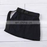 New Children's Wear High Collar Long Sleeve Solid Color Top Belt Tooling Short Skirt Children's Suit thumbnail-2