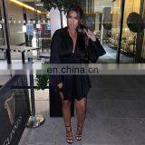 LAITE D2180 Ins Hot Sales Autumn&winter V-neck Fashion Retro Bodycon Women Casual Dresses A-line Sexy Dresses thumbnail-4