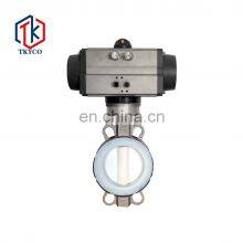 Tyco China Manufacturer Wafer Type Stainless Steel SS Pneumatic Solenoid Butterfly Valve thumbnail-2