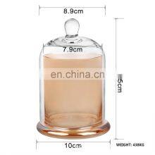 Wholesale Luxury Custom Empty Matte Black Candle Holder Metal Frosted Glass Soy Candles Jars With Wooden Lids In Bulk thumbnail-3