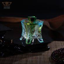 Circular Life: Crystal Glass Liuli Craft Candleholder Buddhism Worship Vessel Religious Pray thumbnail-2