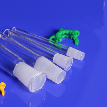 Male and Female Frosted Joint Quartz Glass Joint Tubes With Free Clip thumbnail-5