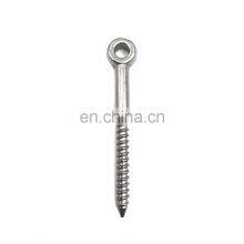 Stainless Steel 304 316 Eye Wood Screw Wooden Round Head Lag Screw Eye