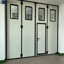 Automatic Horizontal Sliding Folding Insulated Aluminum Door Industrial thumbnail-4