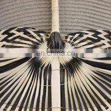 Hot Sale Custom Color Black Hand Fan Wall Art Decoration Woven Bamboo Wall Hanging Decor Cheap Wholesale thumbnail-2
