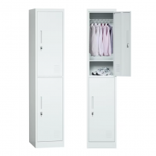 Metal Single 2 Door 2 Tier Supermarket Locker Metal Steel Cabinet Storage Swimming Gym Wardrobe Locker thumbnail-5