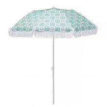 Eco-Friendly 7FT Wooden Pole Beach Umbrella Portable UPF50+ Fringe Canopy Wholesale Patio Umbrella thumbnail-2