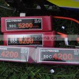 AGA Power Rechargable Lipo Battery | 22.2v 4200mAh 30c 6s rc Power for Remote Control Airplanes thumbnail-3