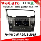 Wecaro 7" WC-7003 Android 4.4.4 car stereo 1024 * 600 for vw golf 7 car mp3 player WIFI 3G 16GB Flash 2013 2014 2015
