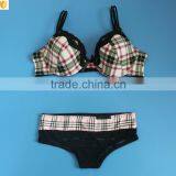 Hot Underwear Online Shopping and Plaid Nylon Bra Made in China thumbnail-5