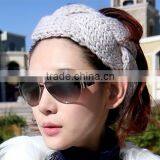 Beige Color Winter Crochet Knit Girls Headwrap thumbnail-1