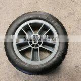 Plastic Hub Semi Pneumatic Rubber Wheel 10x2.75 Lawn Mower Semi Pneumatic Wheel thumbnail-5