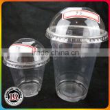 Disposable Clear Plastic Ice Cream PET Cup with 92mm Dome Lid