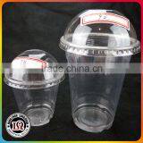 Disposable Clear Plastic Ice Cream PET Cup With 92mm Dome Lid