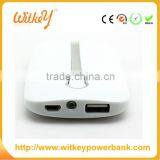 Fashion Business Style Dual USB Charger White Mouse Wireless Power Bank thumbnail-4