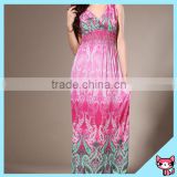 Customize pink hot long dress