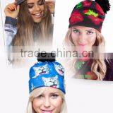 Popular Different Blood Color OEM Red Beabie Winter Red Cotton Beanie Hat thumbnail-4