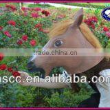 New Horse Head Mask Creepy Halloween Costume Theater Prop Latex Rubber Novelty thumbnail-1