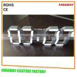 3D White Solid Led Digital Table Clock,/led Desk Clock thumbnail-3