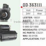 Fiat Starter Motor Lester 18031 Bosch 0-001-363-101 0-001-363-111 Woodauto STR22005 HC Parts CS231 Wai 50-9108 thumbnail-1