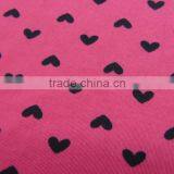 Rose Red Heart Polyester Print Lycra Swimwear Fabric thumbnail-4