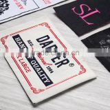Wholesale Custom Fancy Clothing labels for T-shirts