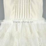 New Fashion White Flower Girl Dress Lace Satin Fabric Ruffle Patterns Wedding Baby Dress Children Communion Girl Dress 2-6 Years thumbnail-5