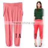 new style for ladies pink harem pants