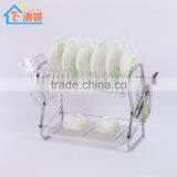 17' RG6022 Double Plastic Tray Kitchen Cabinet Dish Rack thumbnail-6