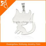 Fashion and beautiful gift wholesale Cat Shaped 316L Stainless Steel Pendant Necklace Body Jewelry