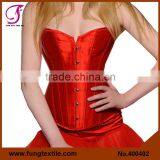 400401 Woman Sexy Satin Solid Plus Size Steel Boned Corsets UK thumbnail-2