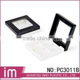 Black and White Square Powder Compact Empty Blush Case