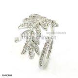 2015 Latest Design Diamond Copper Ring Plated Gold Wedding Ring Supplier thumbnail-3