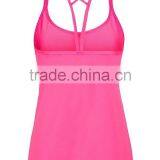 Wholesale Oem Cotton Spandex Rose Red Racerback Tank Tops thumbnail-1