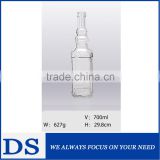 700ml clear glass liquor bottle China