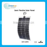 semi flexible solar panel guangzhou manufacturer bendable solar panel 75W 18V
