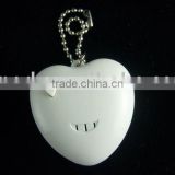 Heart Shape plastic promotional music keychain