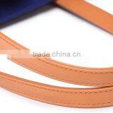 Canvas Shopping Bag Leather Stripe Tote as Promotional thumbnail-2