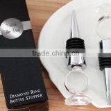 Metal Wine Stopper/ Wedding Silver Chrome Wine Bottle Stopper Set Gifts thumbnail-3
