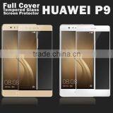 Hot Selling Silk-printing Full Coverage Premium New Tempered Glass Screen Protector for Huawei P9