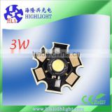 Star Shape 3w High Power Led With Heatsink the Aluminium Plate