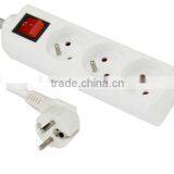 EU Type 3-way 6ft Surge Protector Power Strip for PC/TV/Wii thumbnail-1