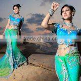 TURQUOISE GEORGETTE SAREE thumbnail-1