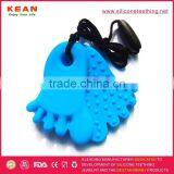 Food Grade Chewable Teething Necklace Silver Gemstone Pendant thumbnail-5