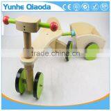 New Fashion Solid Wooden Kids Vehicle Ride on Toy Four-wheeler With Trailer thumbnail-6