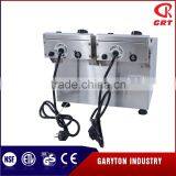 GRT - E062V Commercial Kitchen 2 Tanks Stainless Steel Deep Fryers thumbnail-4