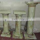 EXPORT QUALITY GREEN ONYX COLUMNS PILLARS CARVED TOP thumbnail-1