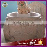 Hand Carved Nature Stone Fountain With Little Boy thumbnail-3